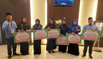 Riau Raih  Juara Umum 8 di MTQ Korpri V Tingkat Nasional 